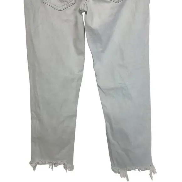 Free People We The Free Maggie Straight Cropped Blue Jean Light Wash Size 26 - Picture 8 of 10